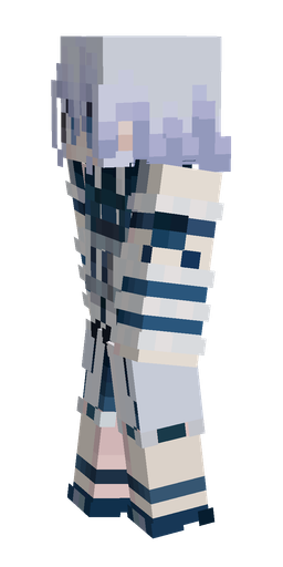 Blue skin: body, left side render