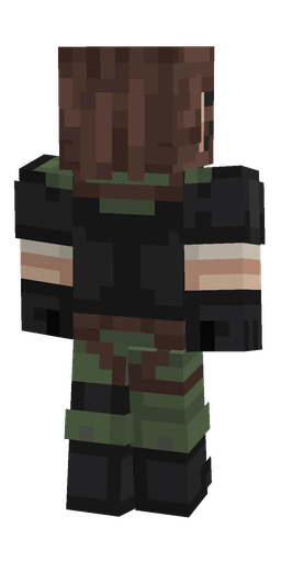Black skin: body, back render