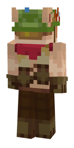 Brown skin: body, back render