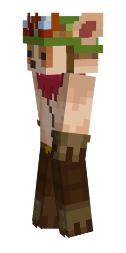 Brown skin: body, left side render