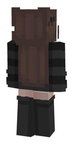 Black skin: body, back render