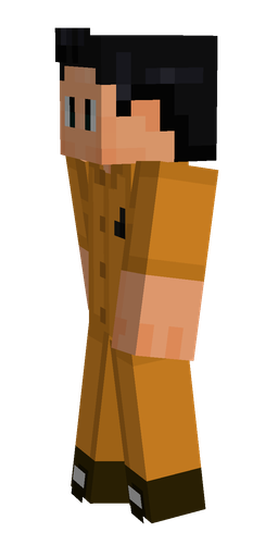 Black skin: body, left side render