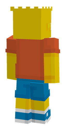 Blue skin: body, back render