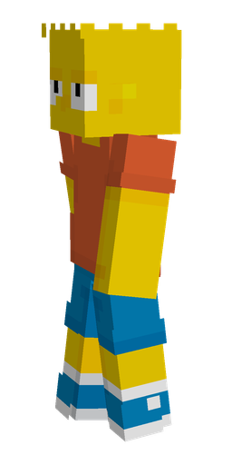 Blue skin: body, left side render