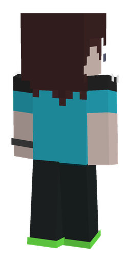 Black skin: body, back render