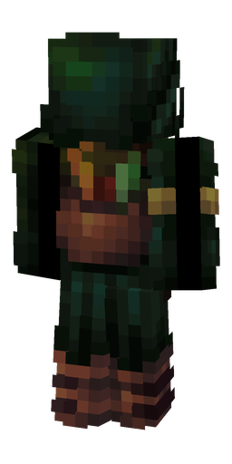Black skin: body, back render