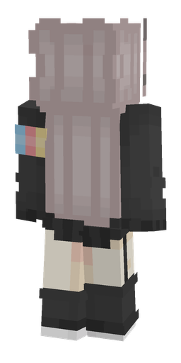 Black skin: body, back render