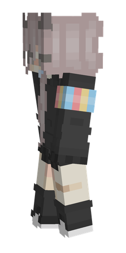 Black skin: body, left side render