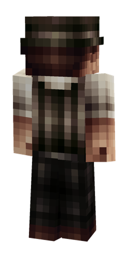 Black skin: body, back render