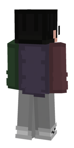Black skin: body, back render