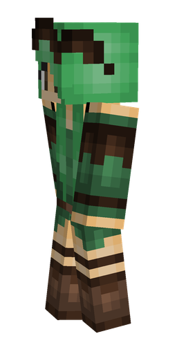 Brown skin: body, left side render