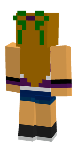 Brown skin: body, back render