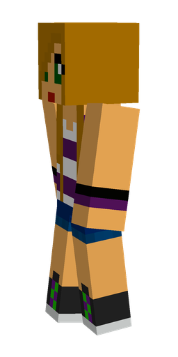 Brown skin: body, left side render