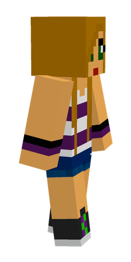 Brown skin: body, right side render