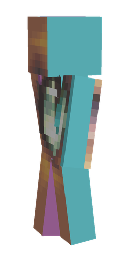 Blue skin: body, left side render
