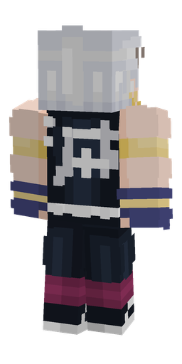 Black skin: body, back render