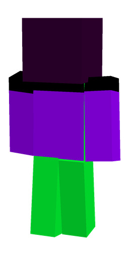 Black skin: body, back render
