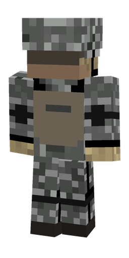 Black skin: body, back render