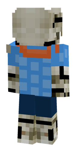 Blue skin: body, back render