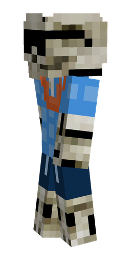 Blue skin: body, left side render
