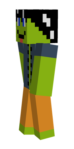 Blue skin: body, left side render