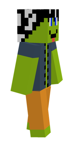 Blue skin: body, right side render