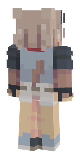 Black skin: body, back render
