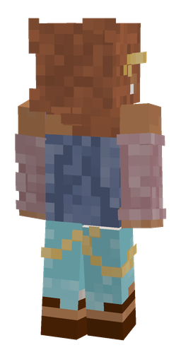 Blue skin: body, back render