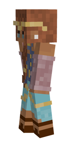 Blue skin: body, left side render