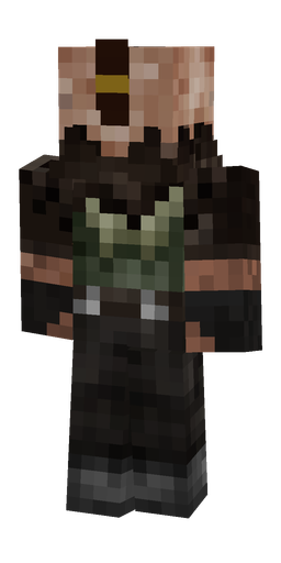 Black skin: body, back render
