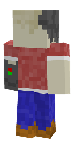 Blue skin: body, back render
