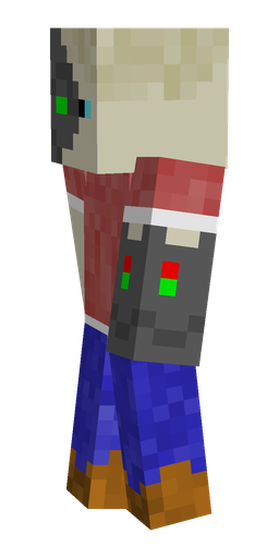 Blue skin: body, left side render