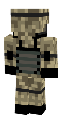 Black skin: body, back render