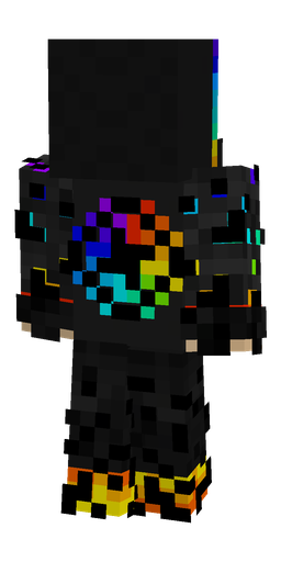 Black skin: body, back render
