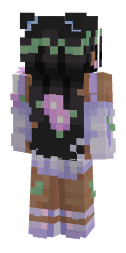 Black skin: body, back render