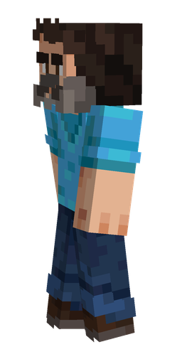 Blue skin: body, left side render
