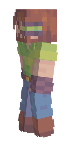 Blue skin: body, left side render
