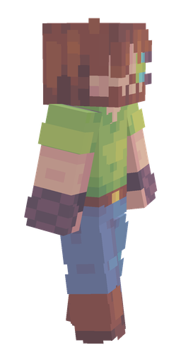 Blue skin: body, right side render