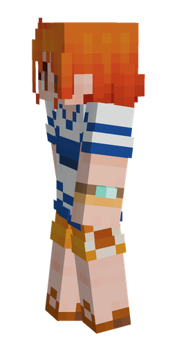 Blue skin: body, left side render