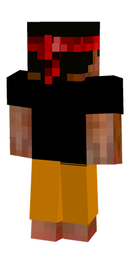 Black skin: body, back render