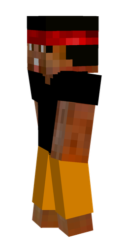 Black skin: body, left side render