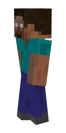 Blue skin: body, left side render