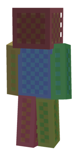 Blue skin: body, back render