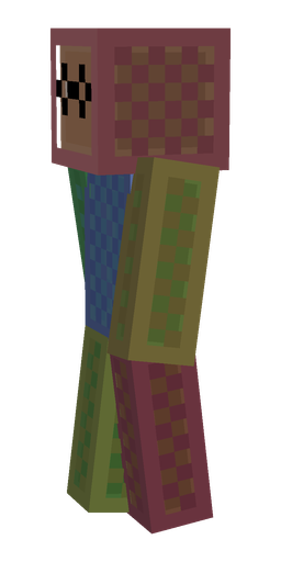 Blue skin: body, left side render