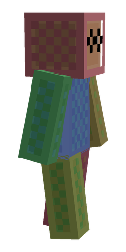 Blue skin: body, right side render