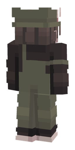 Black skin: body, back render