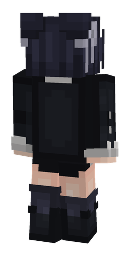 Black skin: body, back render