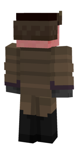 Black skin: body, back render