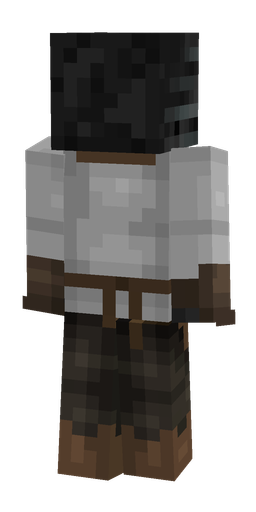 Black skin: body, back render