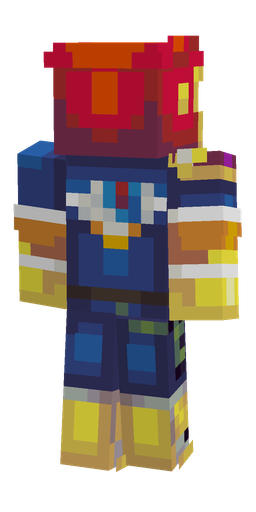 Blue skin: body, back render